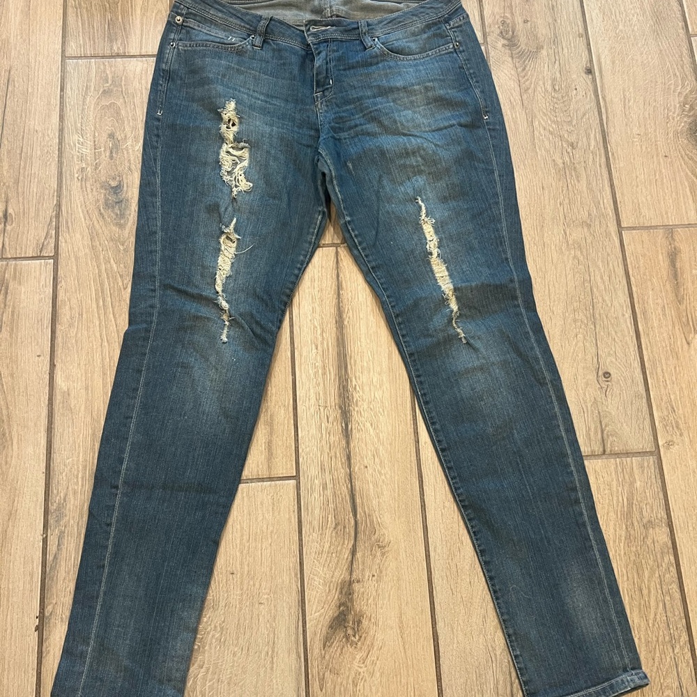 Life in Progress Dark Blue Ripped Skinny Jeans